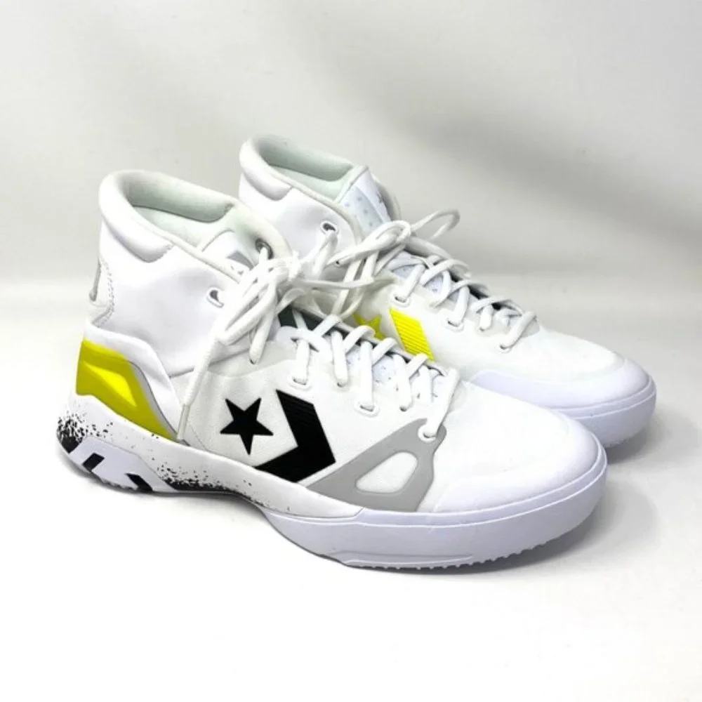 Converse G4 Hi Top White Black Lemon Venom Mesh Leather Sneakers Women's 169512C - Picture 3 of 8